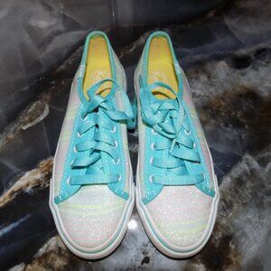 Keds Double Up Turq Sugar Dip KY56537 Size 2.5M Girl's W/Box